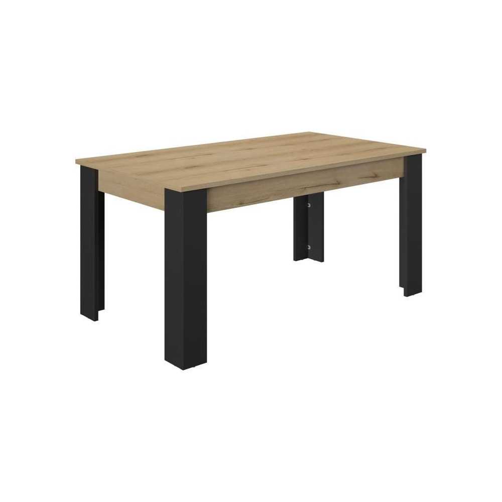 Table a manger extensible - GAMI - TRUST - Chene / Noir - 8 personnes