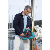GARDENA Flat Textile Garden Hose in Reel Case