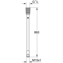 Flexible for chromed metal shower M15x1/2 - Grohe - 46104-000