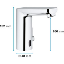 GROHE FAUXT Lavabo De Bain De Bain Infrarouge Get E, adjustable tempto
