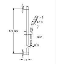 Shower head - GROHE Vitalio Comfort 110 26397001 - 2 jets (Rain/Stimul