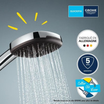 Shower set with 2-jet shower head, holder and hose - GROHE Vitalio Com