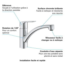Grohe Quickfix Start Step Kitchen Faucet Start, 140 ° rotation, Kitch