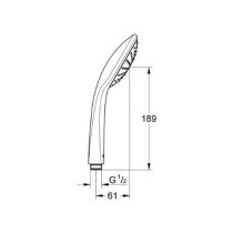 Grohe shower vitulio joy, 1 jet, 110mm shower head, anti-burlûre and