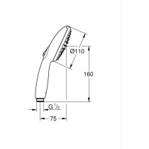 Shower head - GROHE Vitalio Start 110 27946001 - 2 jets (Rain/Stimulat