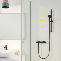 Shower set with 2 jets shower head, 90cm bar and flexible hose - GROHE