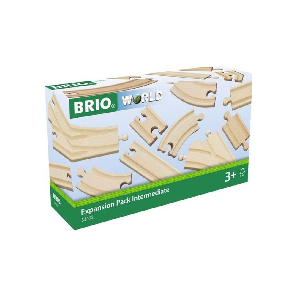 Coffret Evolution Intermédiaire 16 Rails - BRIO - 33402 - Circuit de