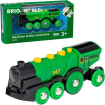 Locomotive Verte Puissante a Piles - BRIO - Circuit de train en bois -