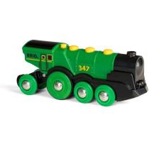 Locomotive Verte Puissante a Piles - BRIO - Circuit de train en bois -