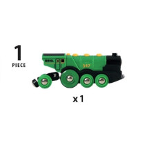 Locomotive Verte Puissante a Piles - BRIO - Circuit de train en bois -