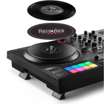 HERCULES DJCONTROL INPULSE T7 - Black motorized DJ controller with two
