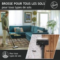 Cordless Stick Vacuum Cleaner - HOOVER HF410H - 190 W - Battery life: