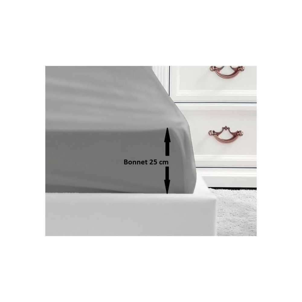 Lovely Home Drap 100% Cotton Cover 180x200x25 cm Light gray Lovely Home Drap 100% Cotton Cover 180x200x25 cm Light gray