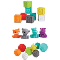INFANTINO Senso Set of 8 soft balls, 8 sensory cubes and 4 animal spri