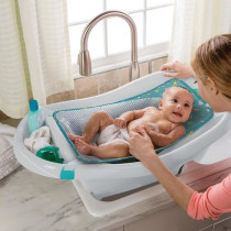 INGENUITY Baby Bathtub, Extra-Large, Comfortable, with Soft Fabric Bab