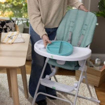 INGENUITY Compact high chair, with safety plate, flat folding, Sun Val