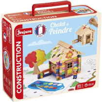 Chalet to Paint 85 Pieces - JEUJURA - Natural Wood Construction Game,