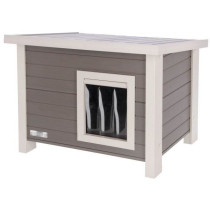 Cat house - KERBL - ECO Eli - Grey / White - 57 x 45 x 43 cm