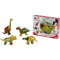 Magnetic toy - KLEIN - 4 large Funny Puzzle dinosaurs, 1+ - Stimulates