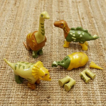 Magnetic toy - KLEIN - 4 large Funny Puzzle dinosaurs, 1+ - Stimulates