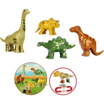 Magnetic toy - KLEIN - 4 large Funny Puzzle dinosaurs, 1+ - Stimulates
