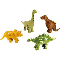 Magnetic toy - KLEIN - 4 large Funny Puzzle dinosaurs, 1+ - Stimulates