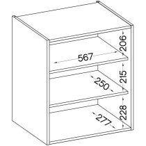 High cabinet with hinged doors - Matt gray - L 60 cm x D 31.6 x H 72 c
