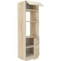 Meuble colonne four 2 portes battantes - Décor chene sonoma - L 60 x