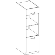 Meuble colonne four 2 portes battantes - Décor chene sonoma - L 60 x