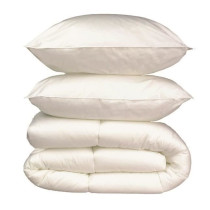 Microfiber bed linen pack - 1 duvet 240x260 cm + 2 pillows 60x60 cm wh