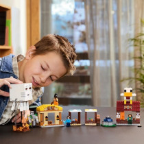 LEGO Minecraft 21273 Les Ghasts a l'Attaque du Village - Jeu pour gar