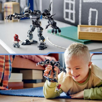 LEGO 76276 Marvel Venom's Robot Armor vs. Miles Morales, Building Toy