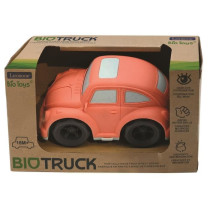 Orange car in wheat fibers, recyclable and biodegradable