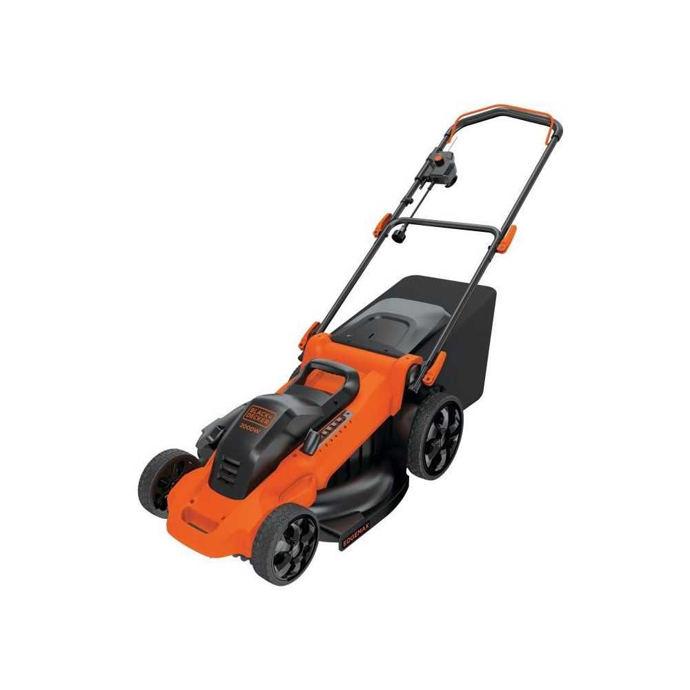 Electric mower 48cm LM2000 -QS Black+Decker - 7 adjustable heights fro Electric mower 48cm LM2000 -QS Black+Decker - 7 adjustable heights fro