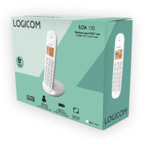 Cordless landline telephone - LOGICOM - DECT ILOA 150 SOLO - White - W