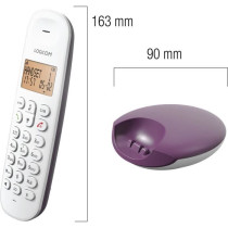 Cordless landline telephone - LOGICOM - DECT ILOA 150 SOLO - Aubergine