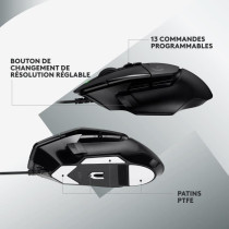 Logitech - G502 x Small Gaming Wireless - LightForce Primary Hybrid Op