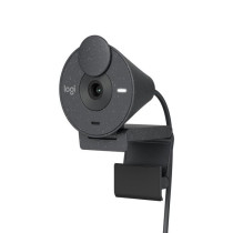 Logitech Brio 300 Full HD webcam with confidentiality, micro noise red