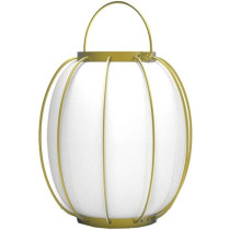 Cordless table lamp - LUMISKY - TULUM - H27 cm - Metal handle - Gold -