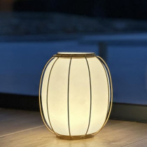 Cordless table lamp - LUMISKY - TULUM - H27 cm - Metal handle - Gold -