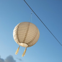 LED solar suspension - LUMISKY - HIMALAYA - Ø30cm - Beige, cream and