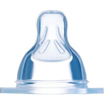 MAM Anatomic teat - Flow rate 1 Slow - Silicone - Set of 2 - Transpare