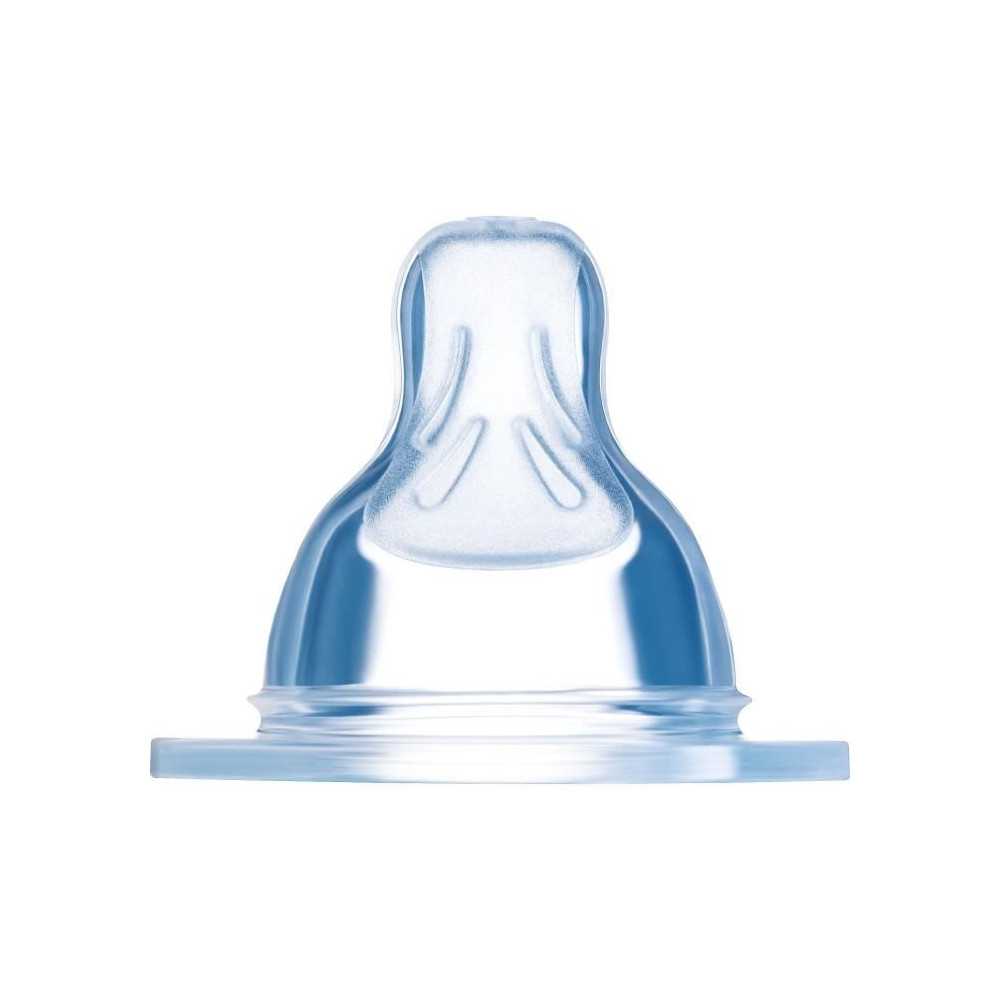 MAM Anatomic Teat - Flow 2 Medium - Silicone - Pack of 2 - Transparent