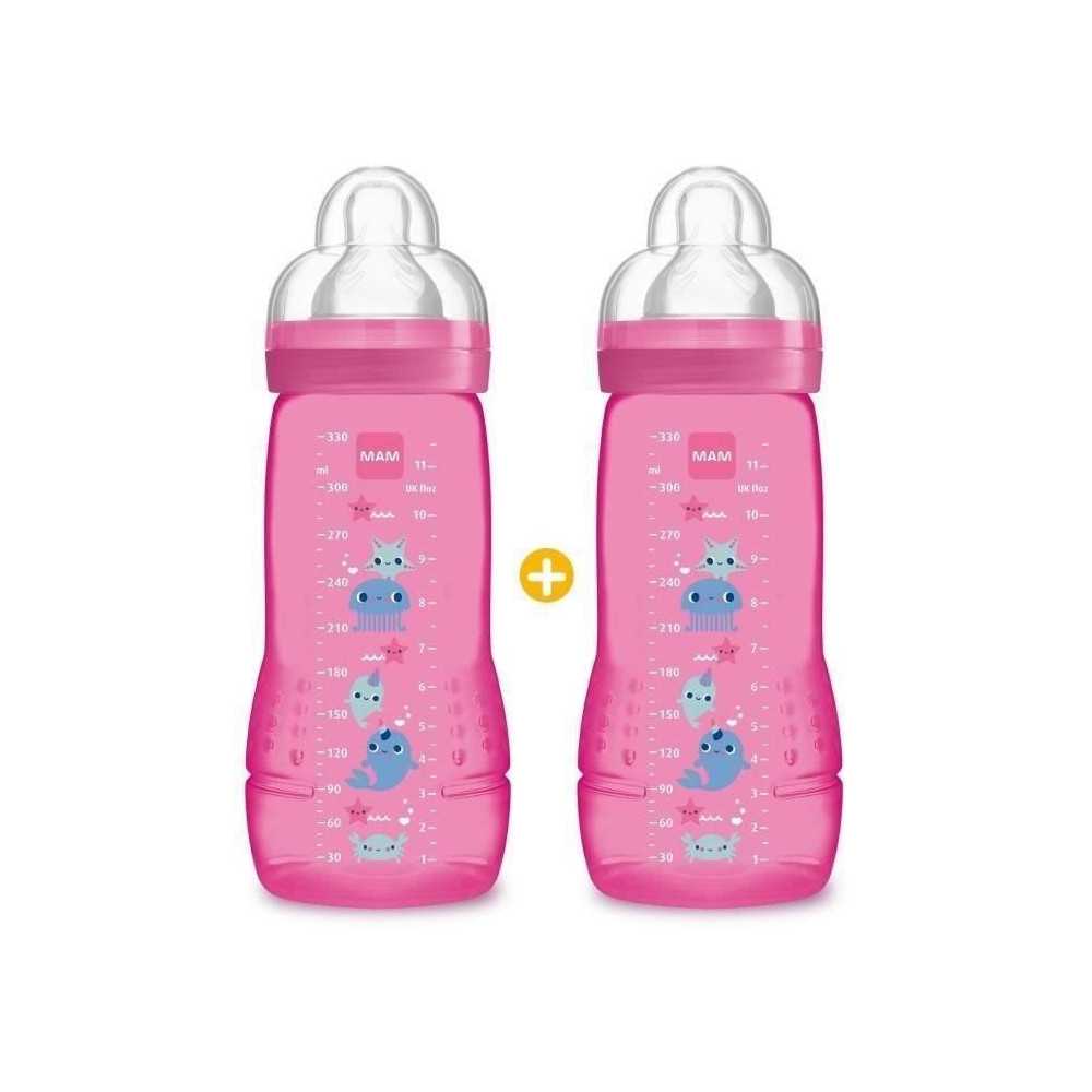 MAM Feeding Bottle Easy Active 2nd Age Colored - 330ml - From 6 Months