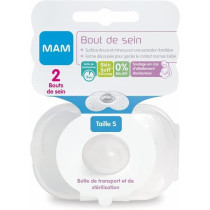 MAM Breast end - Silicone -Size S - Pack of 2 in sterilization box - T
