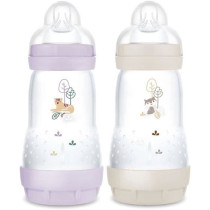 Set of 2 Baby Bottles - MAM - Easy Start / Anti-Colic - 260 ml - Flow