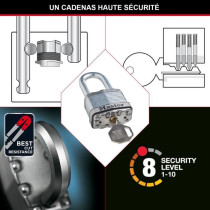 Master Lock Cadenas Excell 3 pcs Steel 45 mm M1Ertrilh