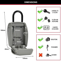 MASTER LOCK Secure key box - L format - Enhanced security - Mini chest