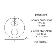 Master Lock Excell Disc Cadels 70 mm Stainless steel M40EURDNUM