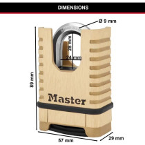 MASTER LOCK High Security Solid Brass Padlock [Protected Shackle] [a C